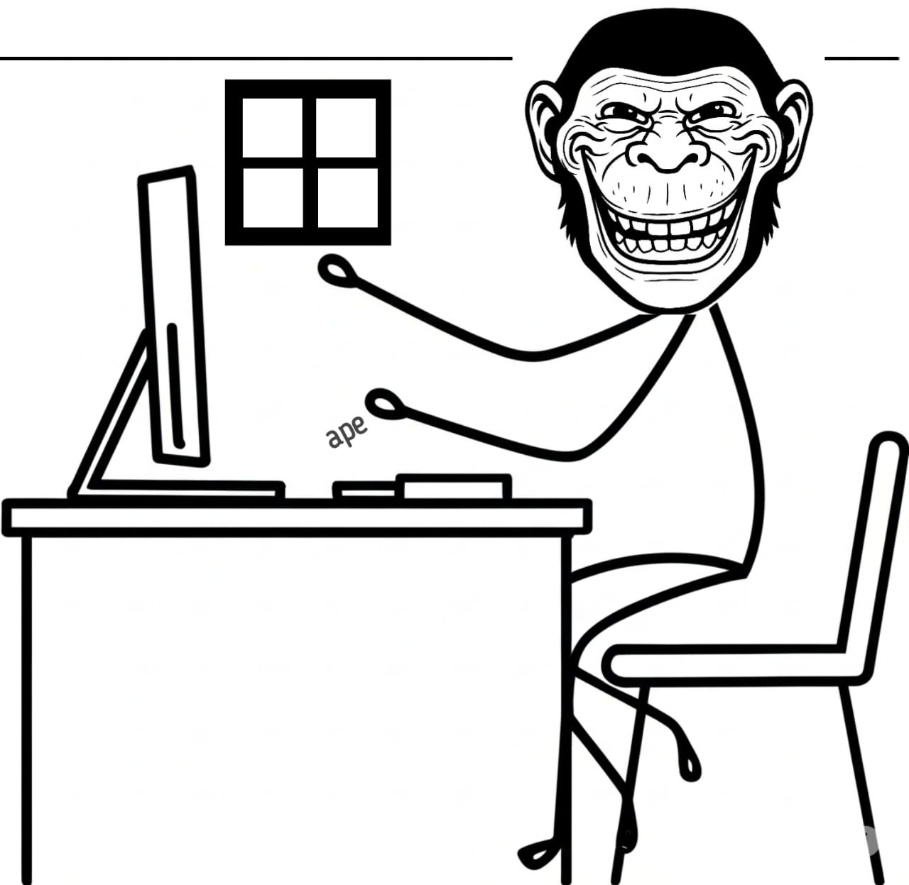 A degen ape illustration
